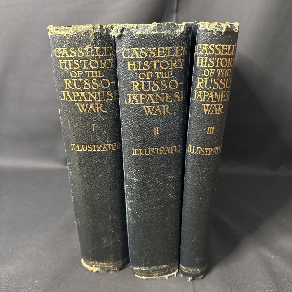 Antique 3 Volume Set Cassell's History Of The Russo-Japanese War Illustrated